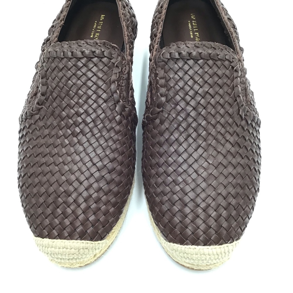 Michael Kors Collection Size 39 Espadrille Brown Weaved Leather Loafer - Picture 8 of 12